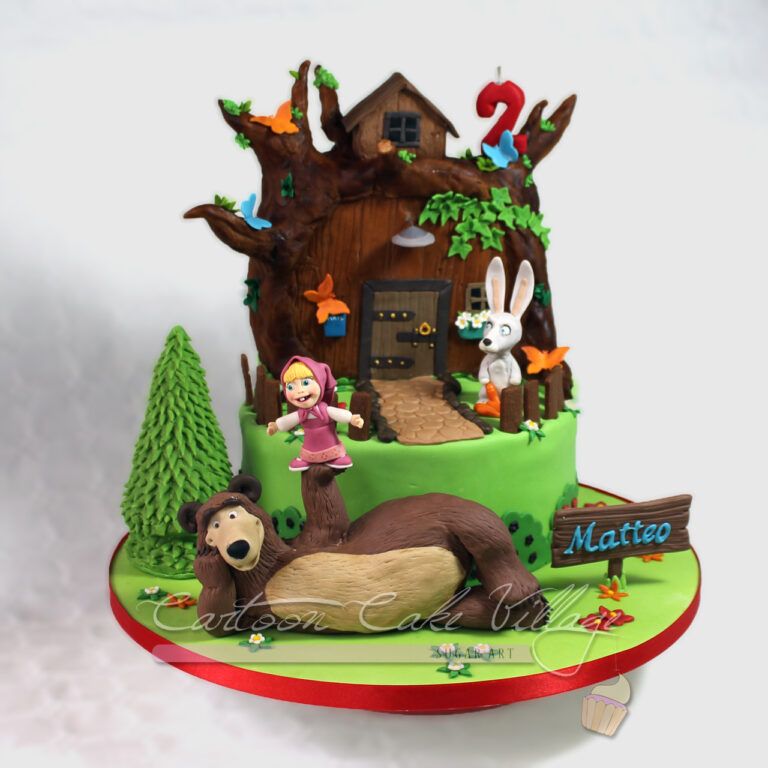 Masha e orso casa torta Cake topper