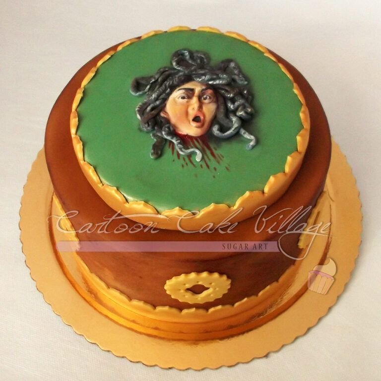 MEdusa di caravaggio torta in pasta di zucchero