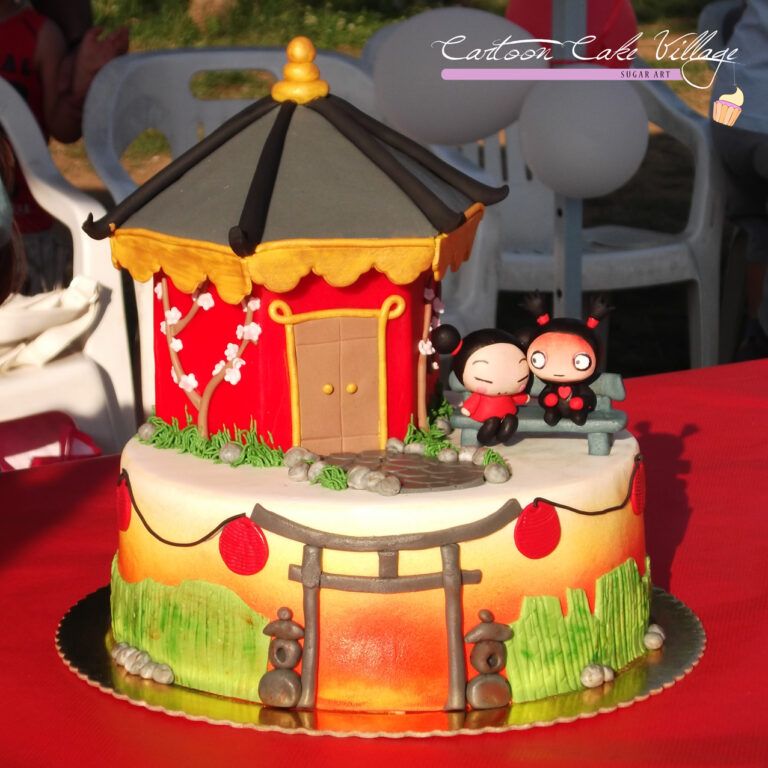 Pucca and garu cake