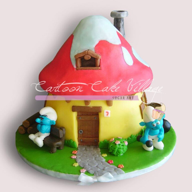 torta casa dei puffi fungo